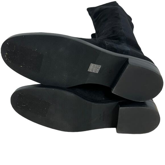 Stuart Weitzman NWOB Keelan City Suede Neoprene Black Knee High Boots Size 6.5B - Picture 6 of 8